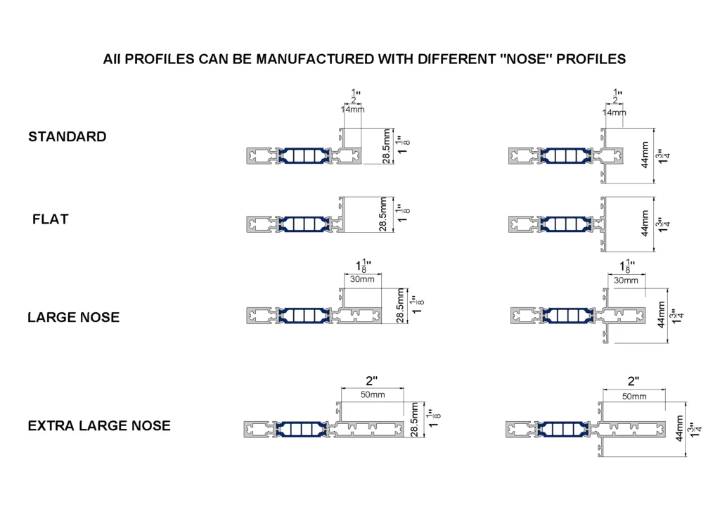 HansenMillennium - Glasparti - Glasfasa - fönster aluminium - profiler