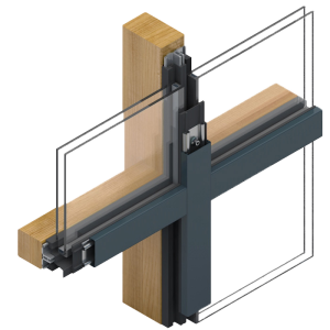 AK-H-snitt-Fasadsystem i trä Natureshield - Bark -träfasad - träfasadsystem